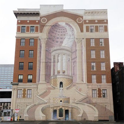 Cincinnatus Trompe L’oeil Mural – Richard Haas Źródło: https://visualingual.wordpress.com/2013/09/04/cincinnatus-trompe-loeil-mural-by-richard-haas/ [21.06.2017 r.]
