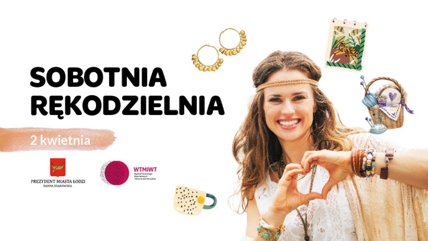 Sobotnia Rękodzielnia - 2 kwietnia. Plakat reklamowy