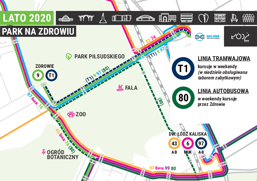 Jak dojechać na Zdrowie - schemat linii tramwajowych i autobusowych