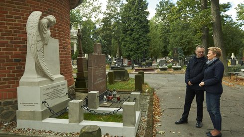 Odtworzono zabytkową mogiłę ks. Franciszka Pruskiego fot. Radosław Jóźwiak / UMŁ
