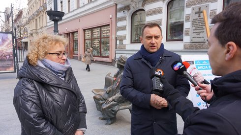 Konferencja prasowa poświęcona akcji "Zima 2019" fot. Monika Pawlak / UMŁ