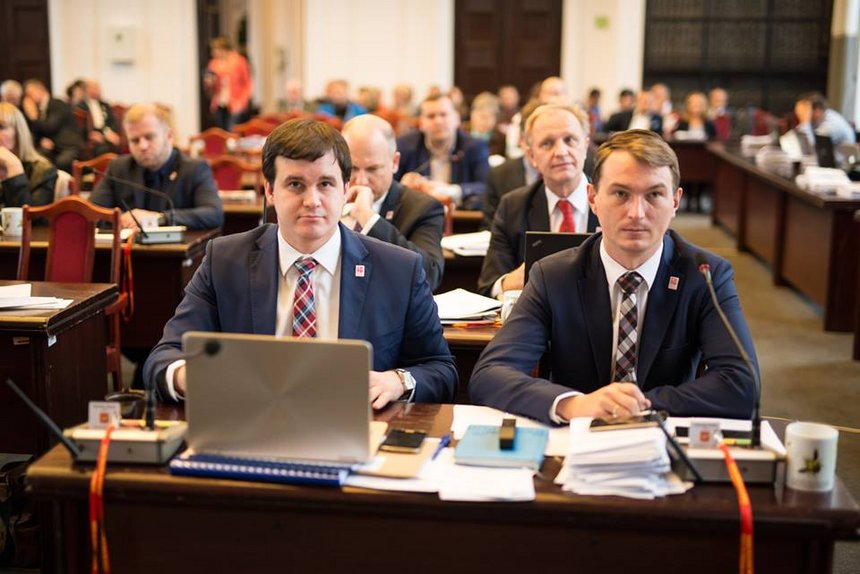 Radosław Marzec, Sebastian Bulak, radni PiS Witold Ancerowicz, UMŁ