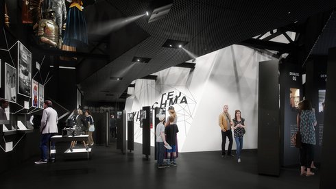 Kino "Polonia" będzie bohaterem głównej, multimedialnej wystawy w Narodowym Centrum Kultury Filmowej (wizualizacja). NCKF