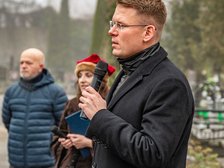 Przemawia wiceprezydent Adam Wieczorek. Fot. P. Wacławiak, UMŁ. 