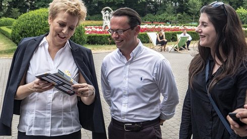 Na zdjęciu od lewej: Hanna Zdanowska, Paweł Braun, Magdalena Wielińska fot. Stefan Brajter / UMŁ