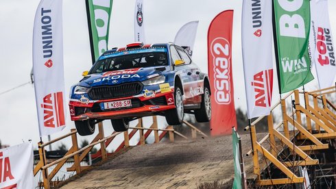 auto Miko Marczyka w trakcie jazdy