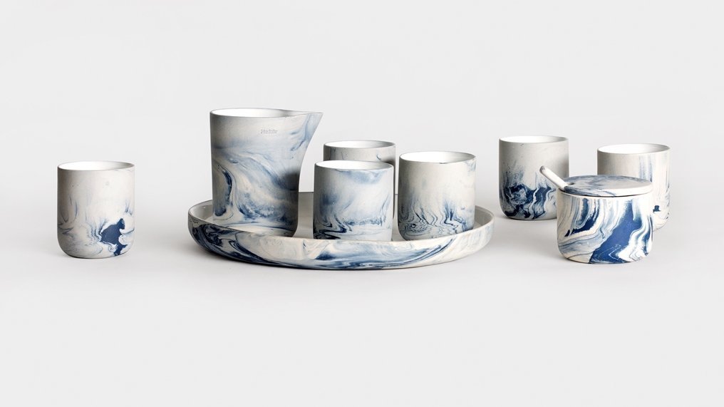 Magdalen Kucharska - zestaw użytkowych naczyń ceramicznych "Baltica", mat. ŁDF