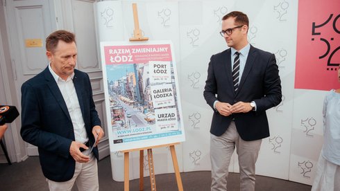 Grzegorz Justyński, dyrektor Biura ds. Partycypacji Społecznej UMŁ oraz Paweł Bliźniuk, wiceprzewodniczący Rady Miejskiej w Łodzi fot. Radosław Żydowicz