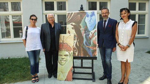 Artystyczne podwórko Wojciecha Siudmaka wkrótce będzie gotowe fot. Radosław Jóźwiak / UMŁ