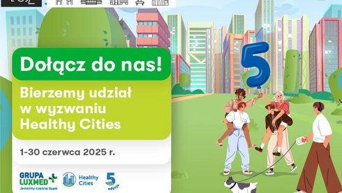 grafika promująca akcję healthy cities