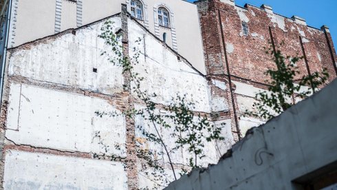 Piotrkowska 58, miejsce po wyburzonej kamienicy fot. a arch. UMŁ
